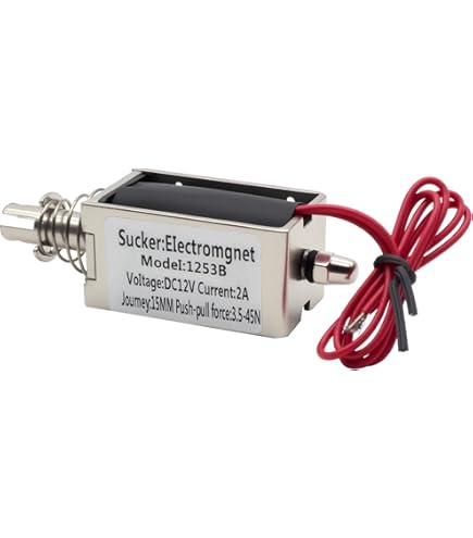 Amazon.com: uxcell DC 12V 42N 10mm Stroke Pull Push Type Open